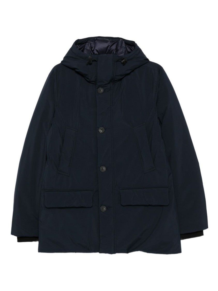 Woolrich Relaxed-Fit Hooded Coat With Button Closure And Multiple Pockets