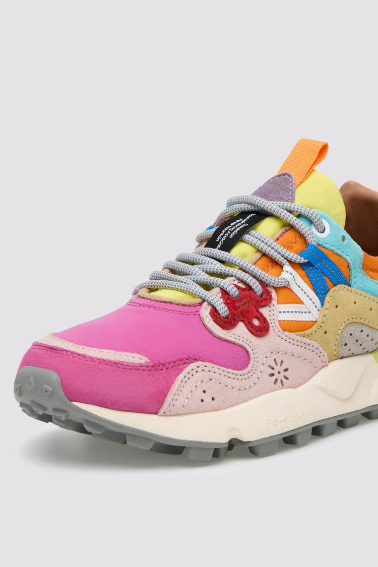 Flower Mountain Multi-Colored Sneakers With Chunky Sole And Decorative Perforations