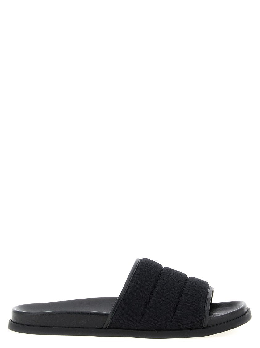 Gucci Padded Gg Fabric Slides With Minimalist Design