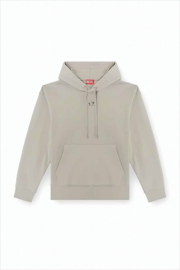 Diesel Relaxed Fit Cropped Hoodie With Adjustable Drawstrings