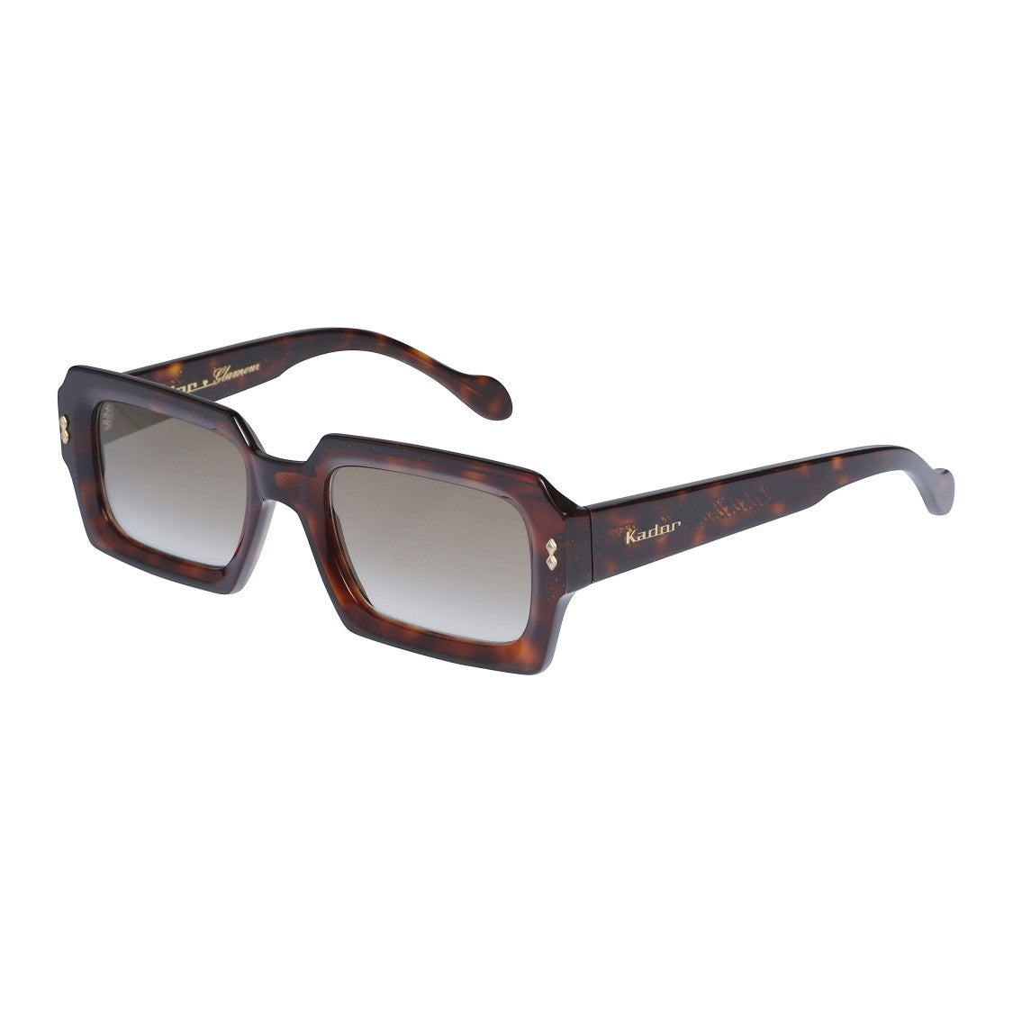 Kador Evy Glamour Bold Rectangular Tortoiseshell Sunglasses With Gradient Lenses