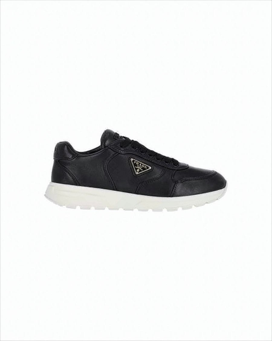 Prada Minimalist Black Nappa Leather Sneakers
