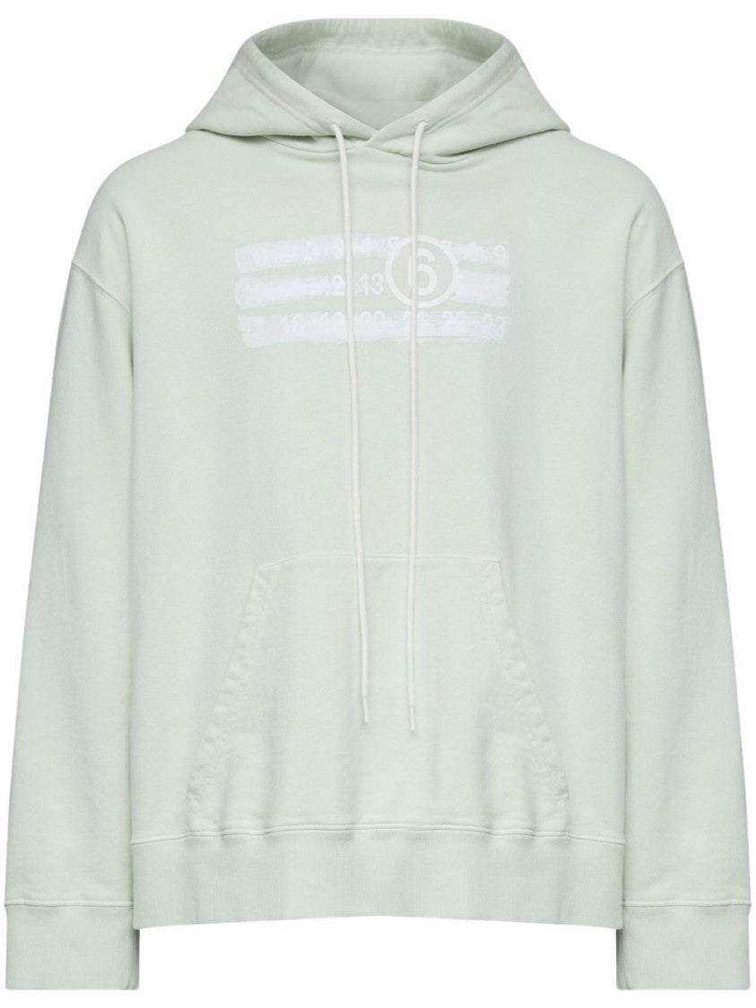 Mm6 By Maison Margiela Mint Green Hoodie With Slouchy Hood