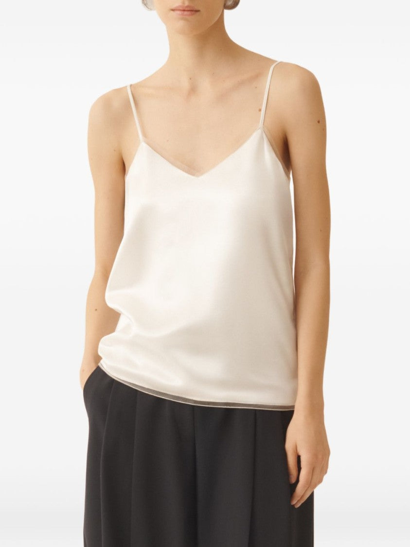 Fabiana Filippi Satin-Finish Tank Top