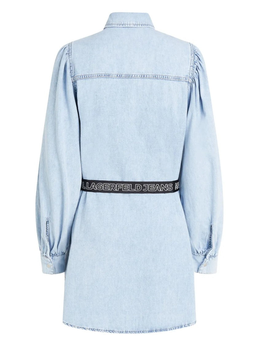 Karl Lagerfeld Fitted Bodice Dress With Flared Skirt And Clean Lines