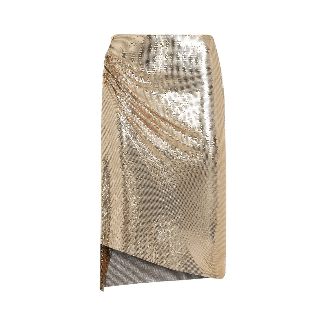 Rabanne Gold Aluminum Knee Skirt