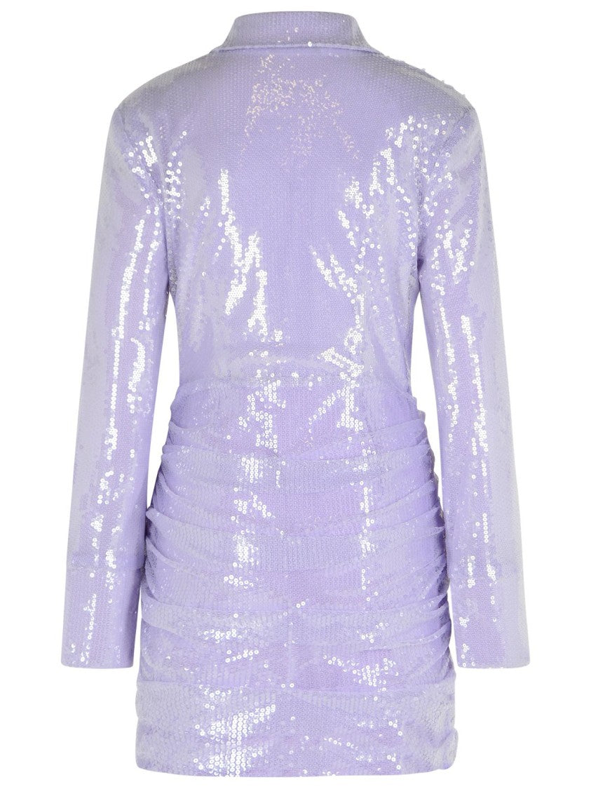 Rotate Misty Lilac Polyester Sequined Mini Dress