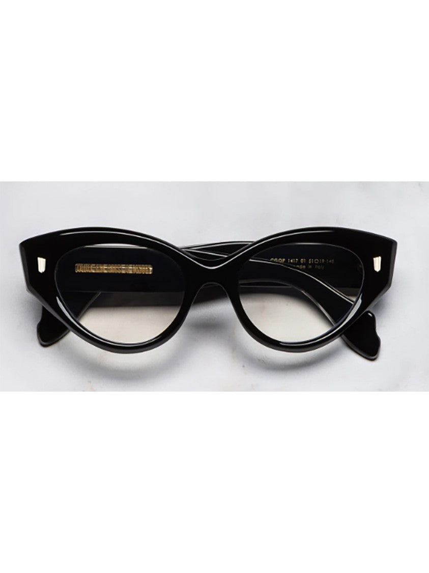 Cutler And Gross Bold Cat-Eye Eyeglasses With Metal Accents