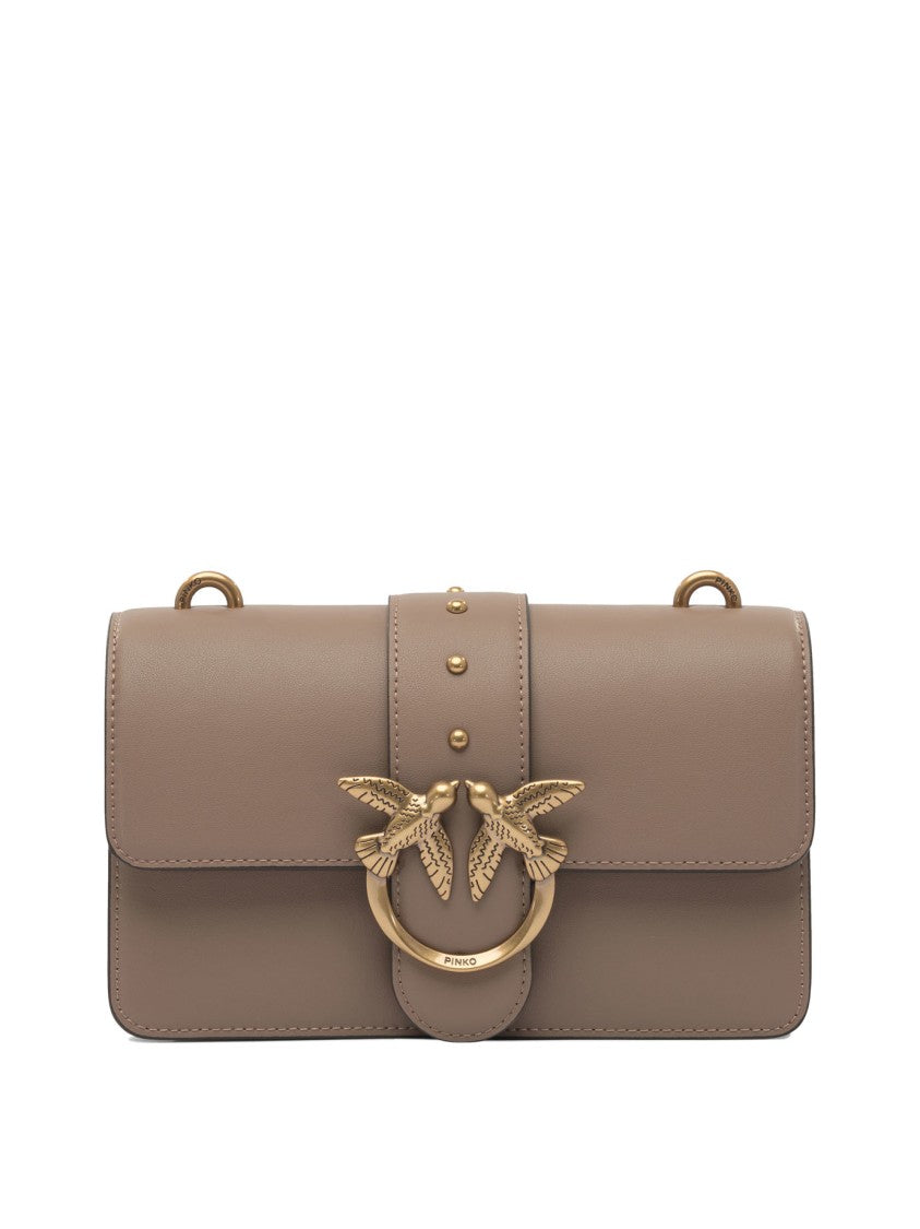 Pinko Brown Leather Crossbody Bag