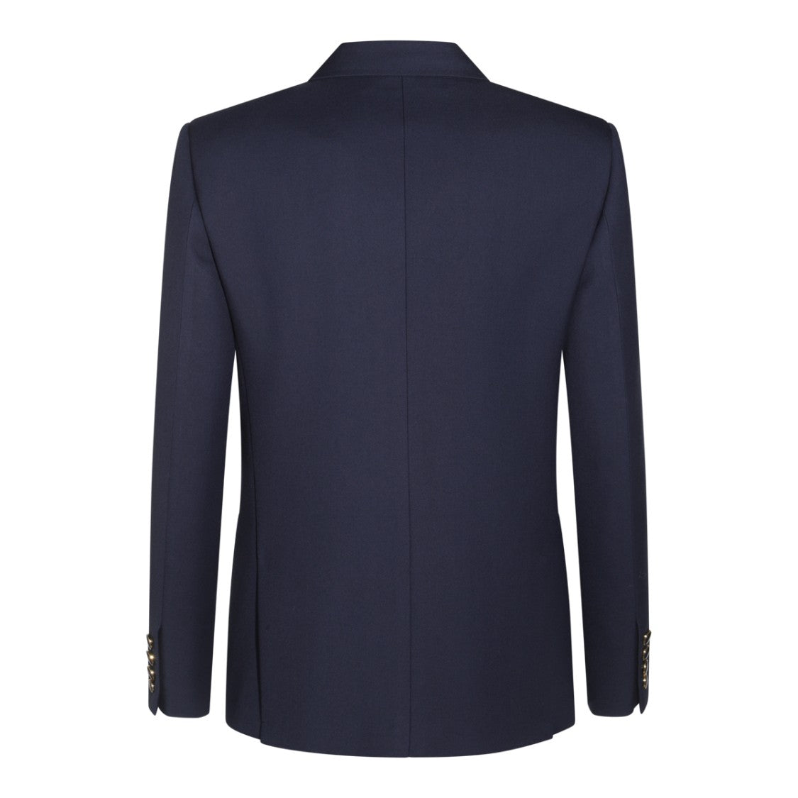 Valentino Tailored Blue Wool Blazer With Notch Lapel And Branded Buttons
