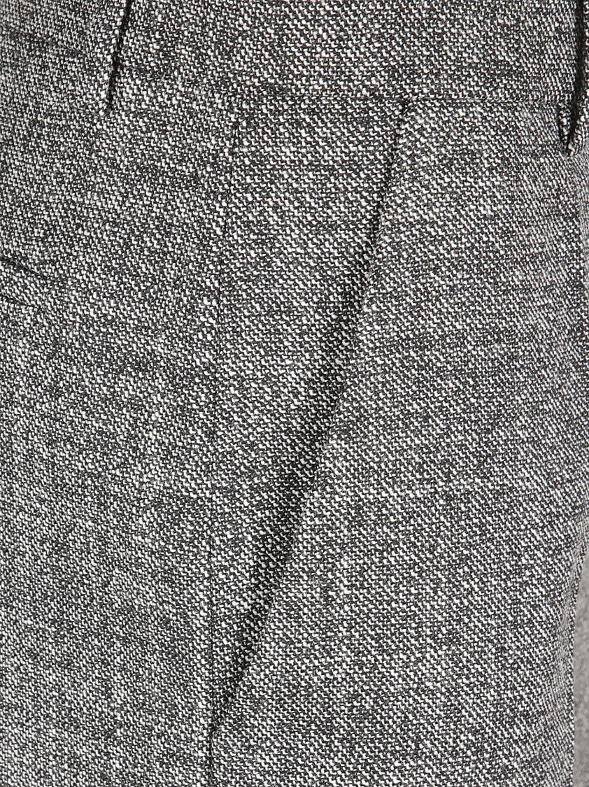 Valentino Garavani Flared White Trousers With Metal Closure