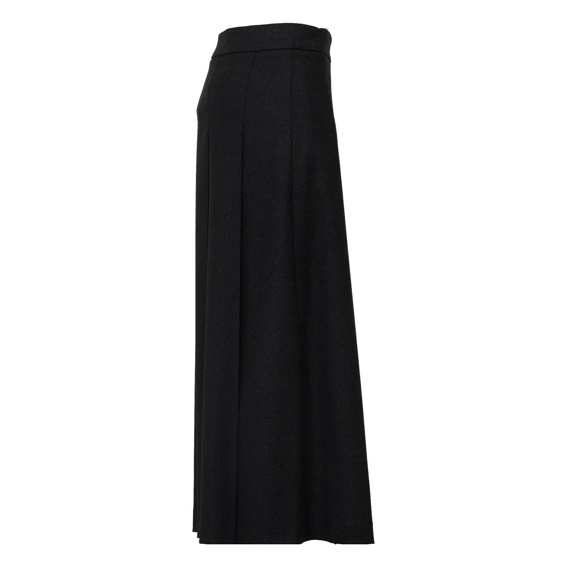Parosh Melange Gabardine Ankle-Length Pleated Maxi Skirt