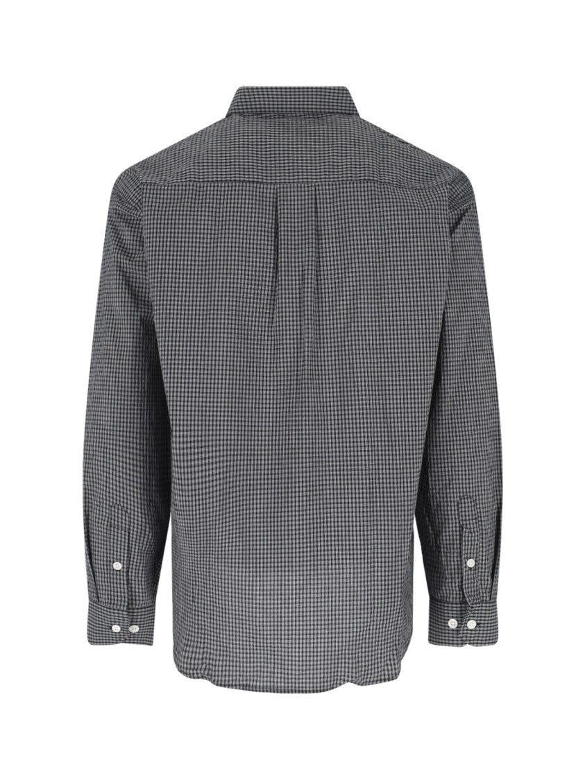 Mfpen Black Executive Checkered Cotton Shirt