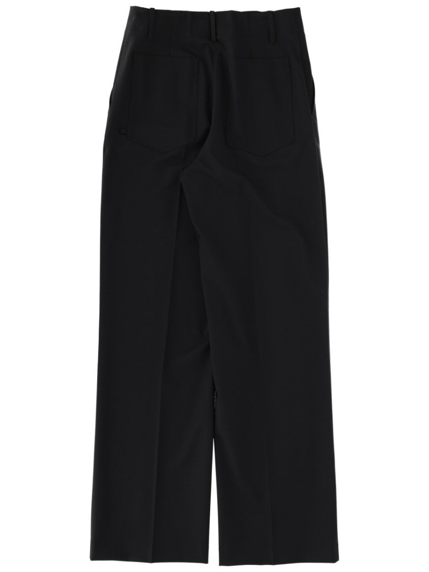 Circus Hotel Neutrals Straight-Leg Virgin Wool Tailored Pants