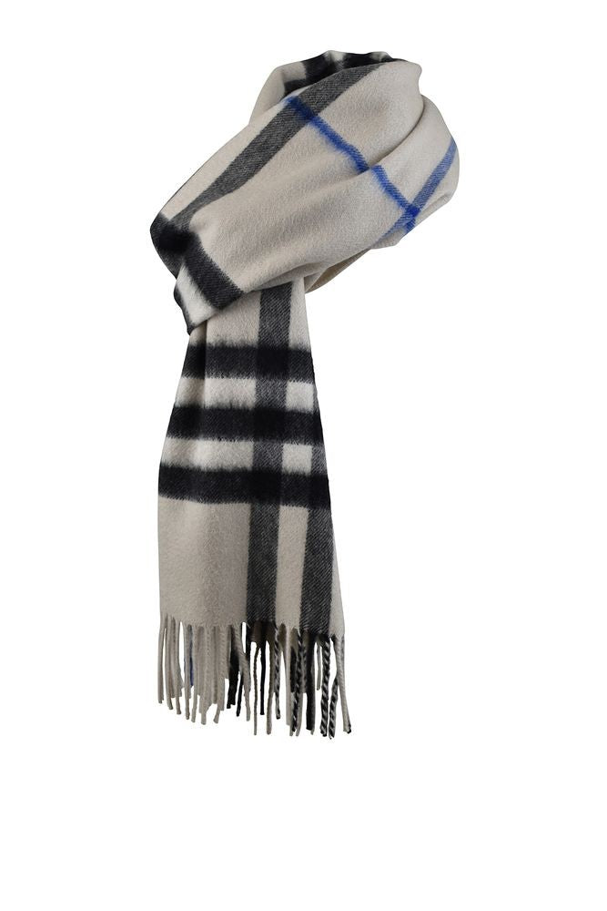 Burberry Plaid Cashmere Scarf With Fringed Ends