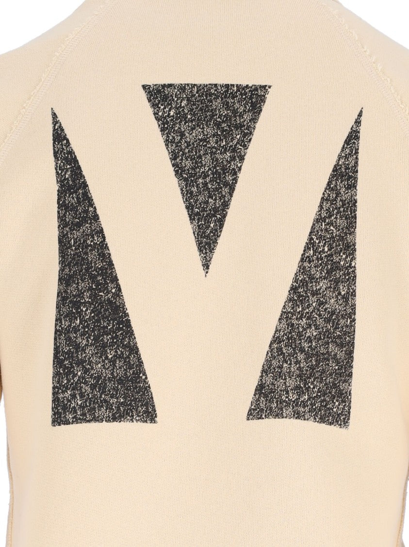 Valentino Logo Crewneck Sweatshirt – Cream