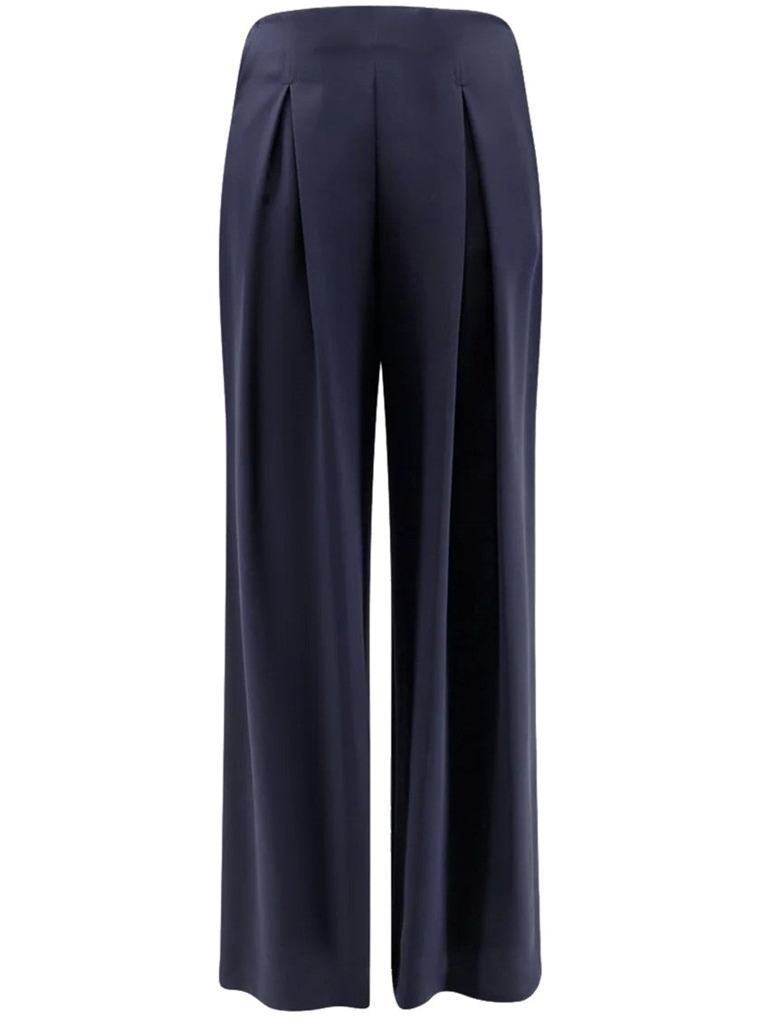 Max Mara Blue Palude Wide-Leg Cropped Pants