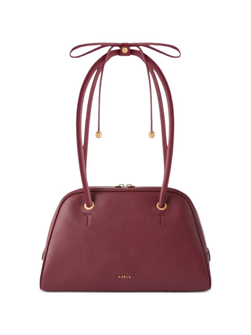 Furla Red Poppy Dome M Structured Handbag