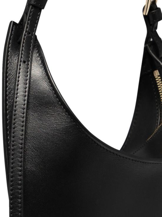 A.P.C. Crescent-Shaped Cowhide Leather Tote Bag With Zippered Closure