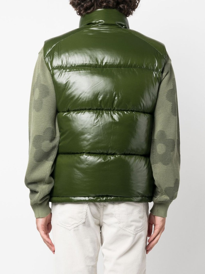 Save The Duck Padded Green Sleeveless Jacket With Finish