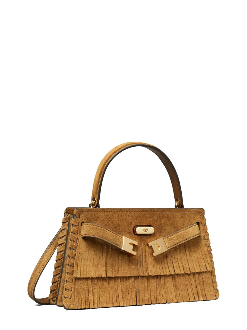 Tory Burch Petite Suede Fringe Mini Top Handle Bag
