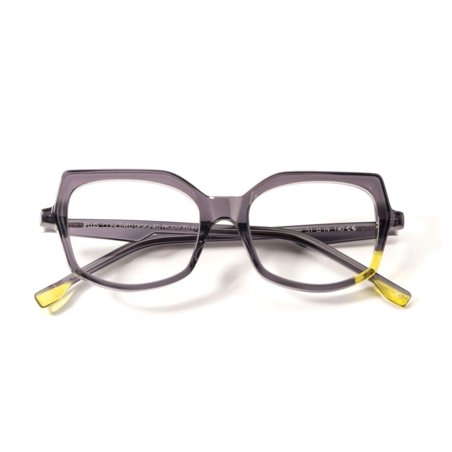 Jplus Aira Geometric Acetate Sunglasses With Translucent Smoky Gray Finish