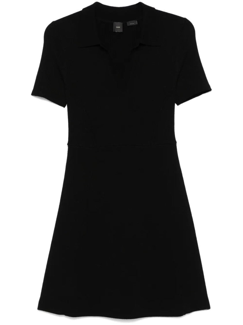 Pinko Fitted Midi Dress With Flared Skirt