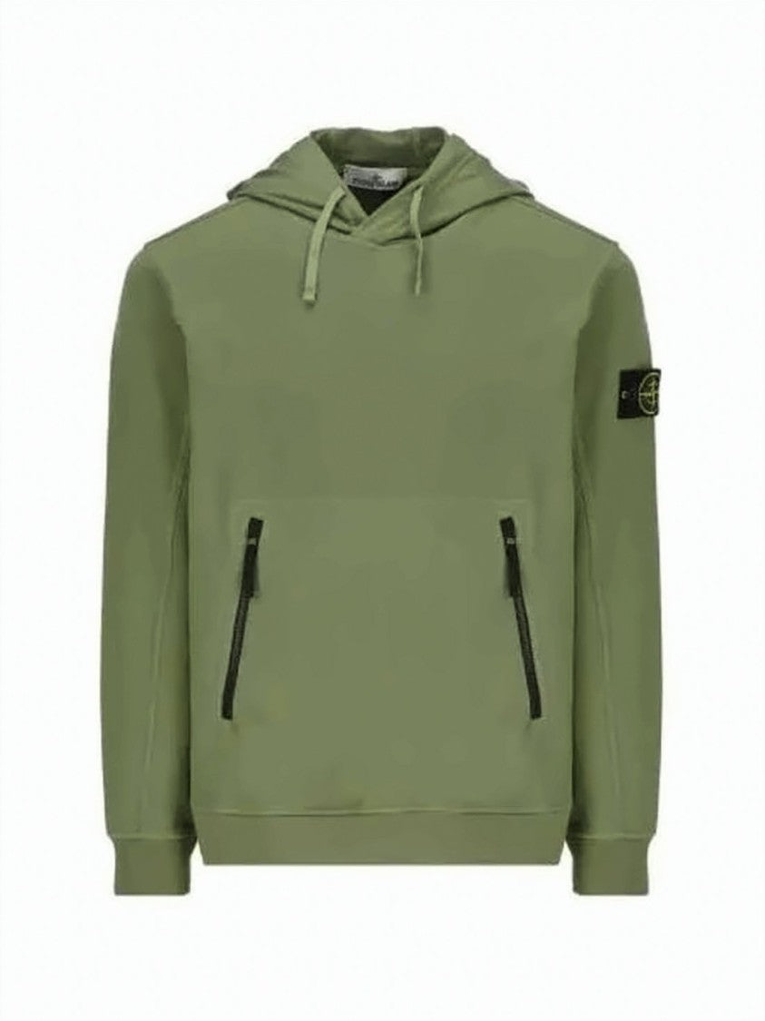 Stone Island Solid Olive Green Hoodie