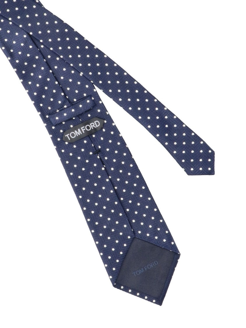 Tom Ford Polka Dot Mulberry Silk Necktie With Adjustable Length