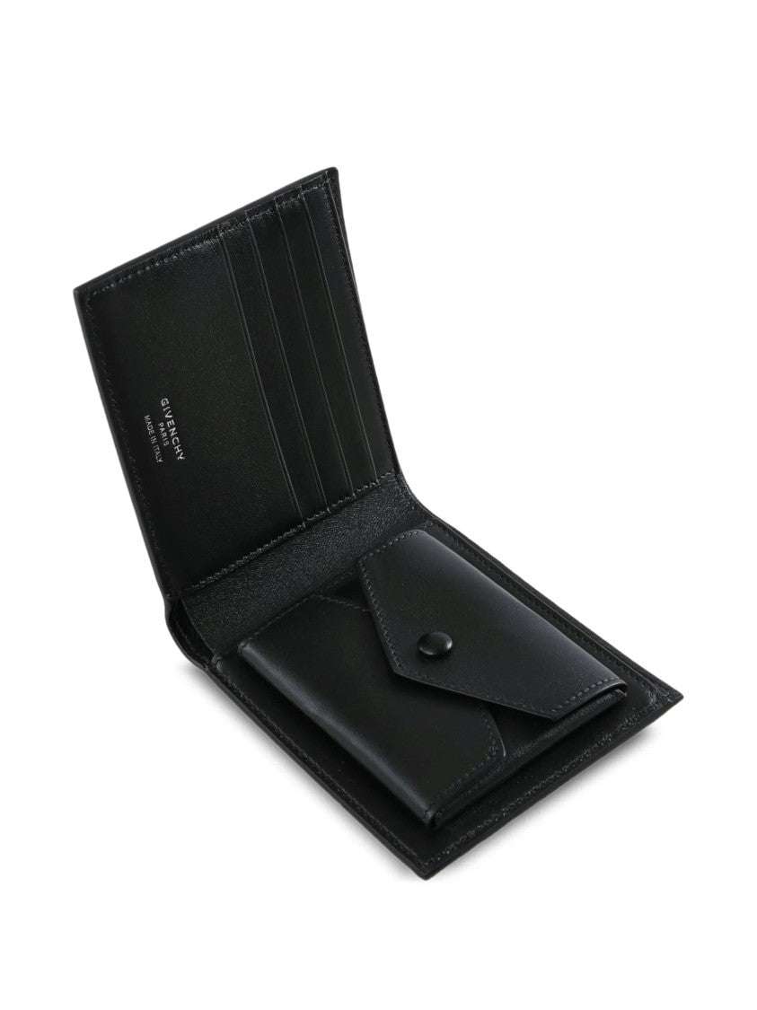 Givenchy Textured Calf Leather Billfold Coin Wallet