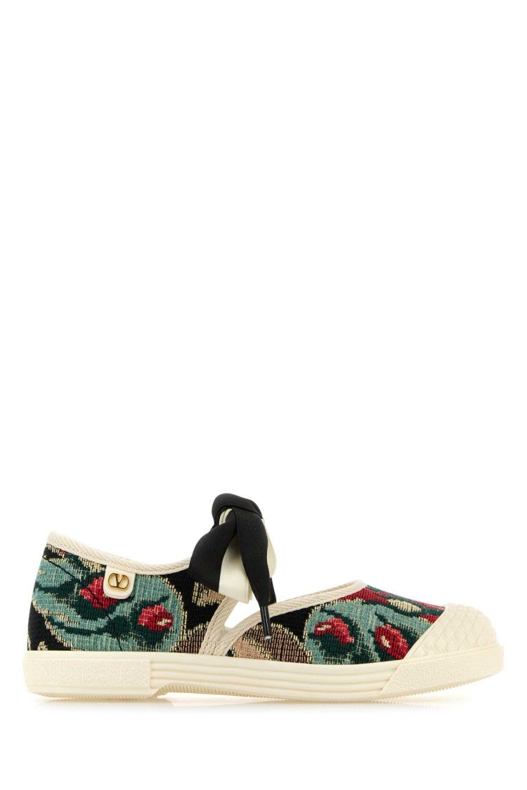Valentino Garavani Embroidered Canvas Slip-Ons