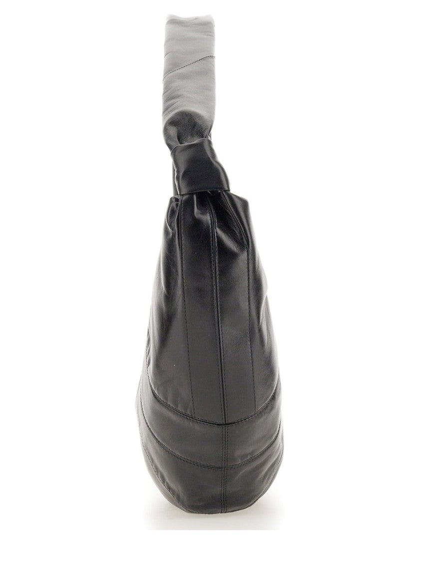 Lemaire Large Crescent-Shaped Shoulder Bag With Stitched Detail