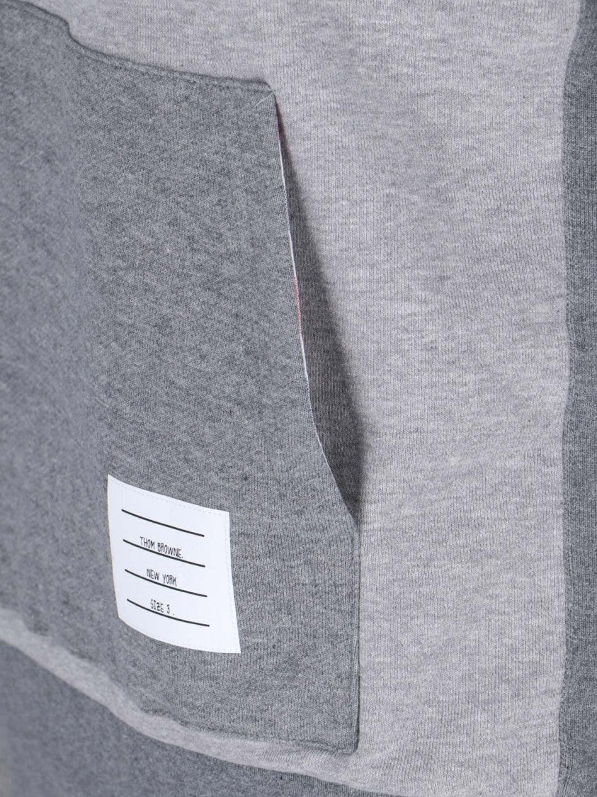 Thom Browne Loopback 4-Bar Hoodie Sweatshirt – Grey
