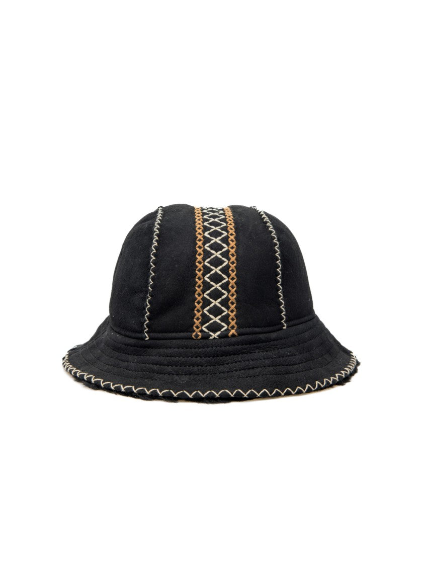 Ugg Atherson Embroidered Sheepskin Bucket Hat