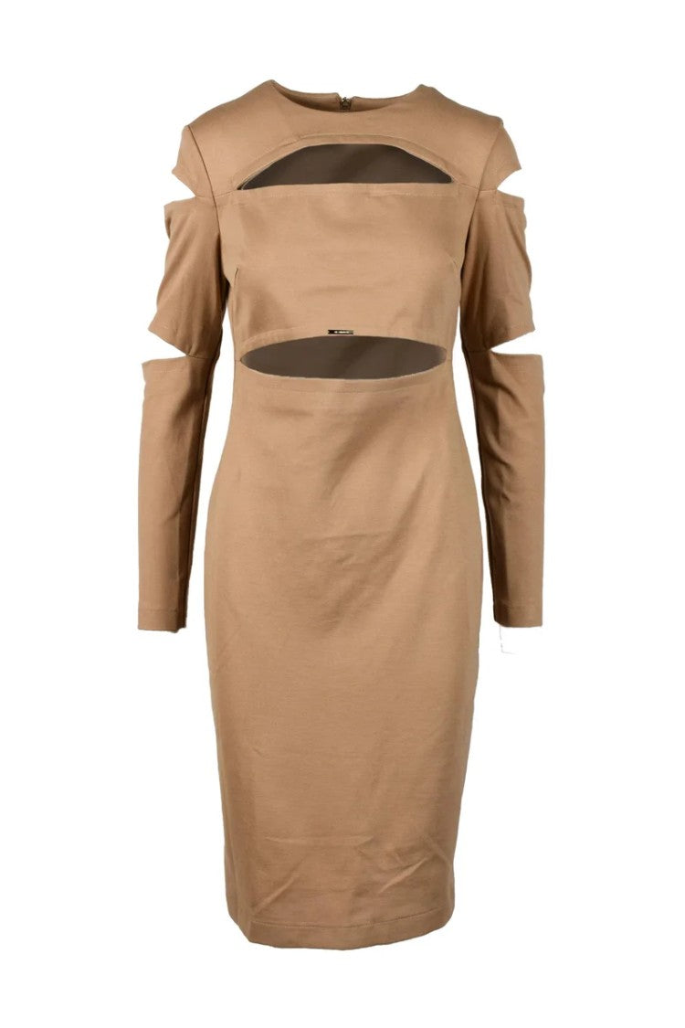 Gil Santucci Beige Viscose Elastane Dress