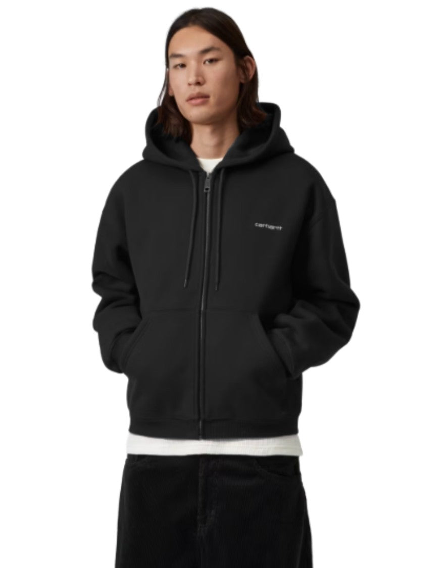 Carhartt Wip Black Ebbert Heavyweight Polycotton Hooded Sweatshirt