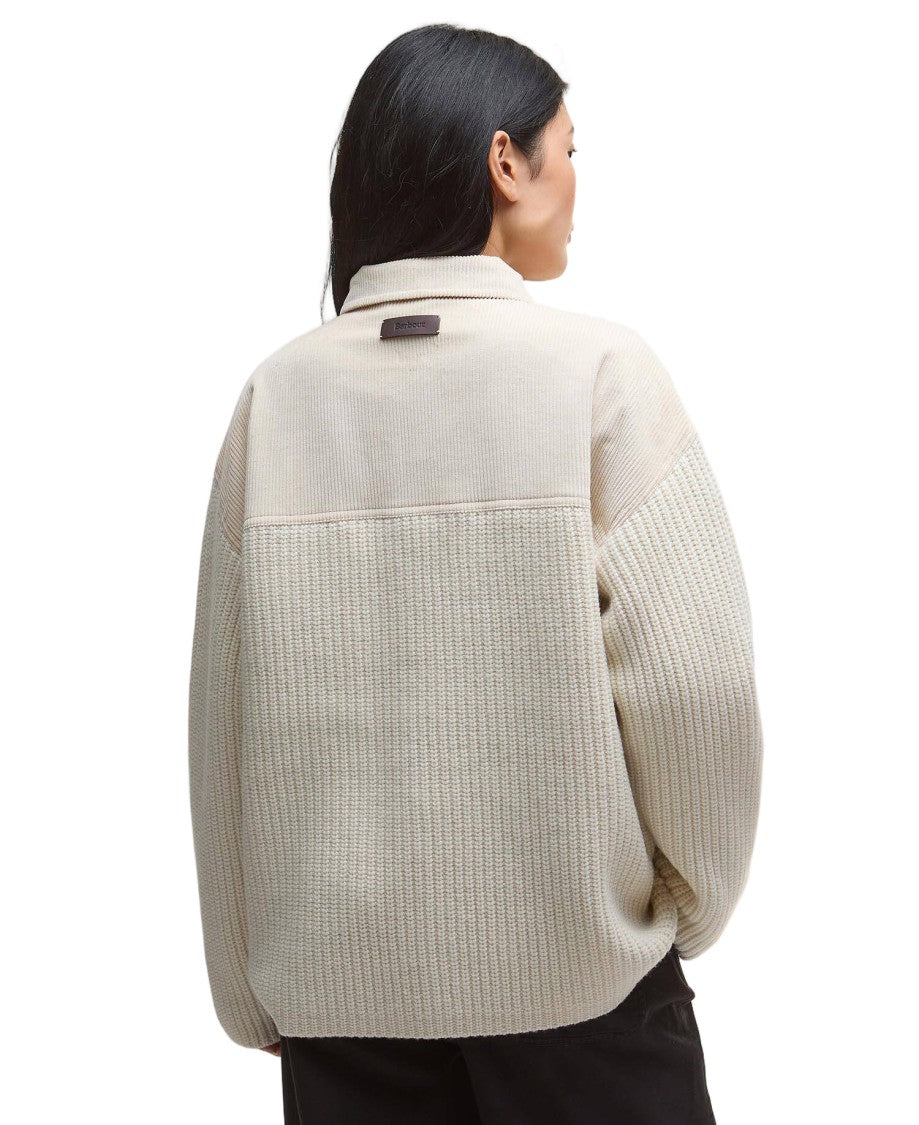 Barbour Maxine Knit Cardigan With Ribbed Textures