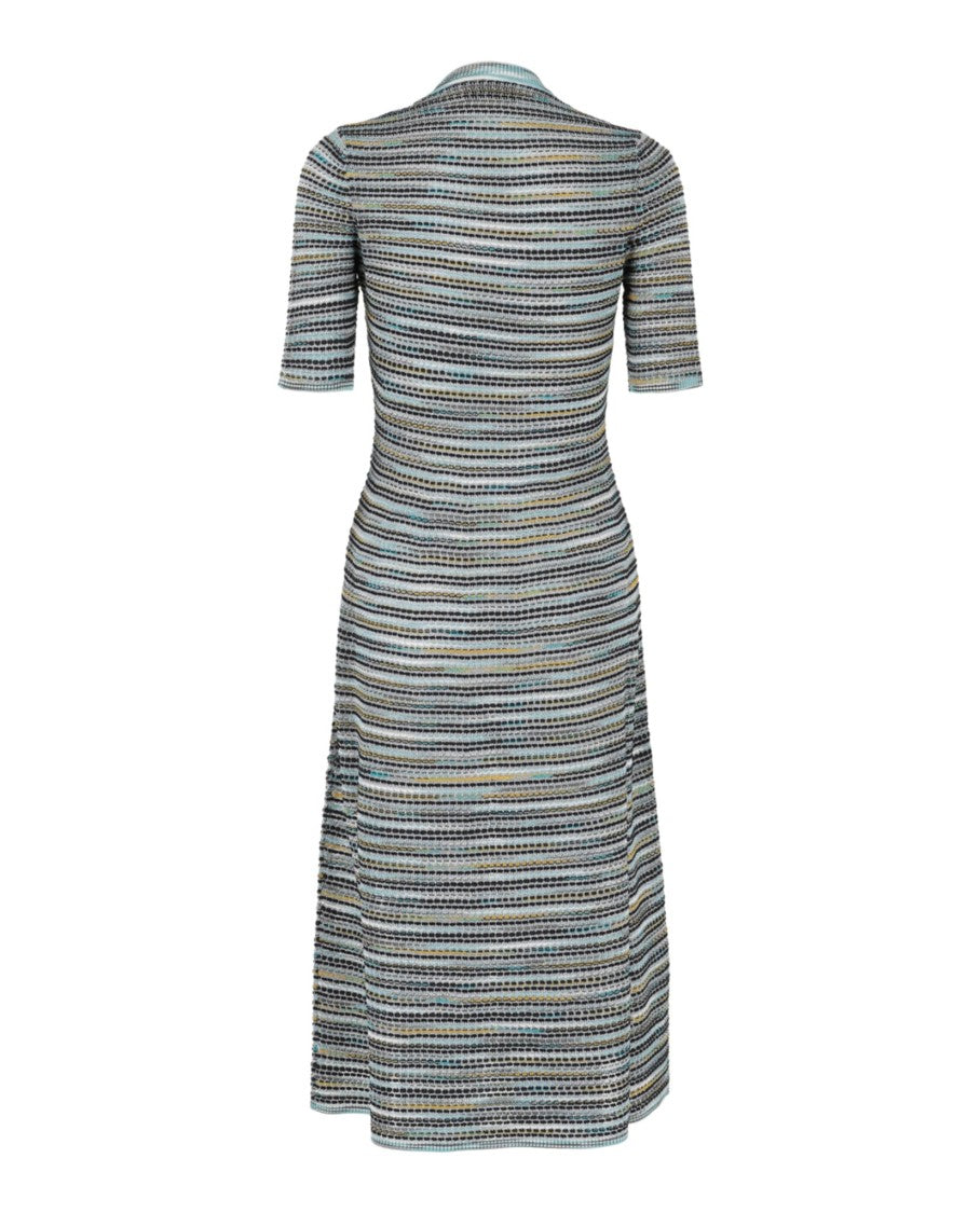 M Missoni Striped Crochet Midi Dress