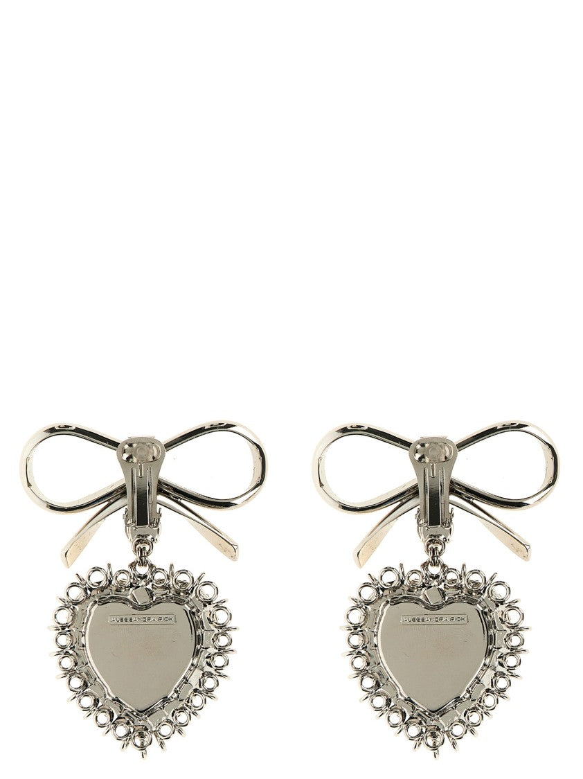 Alessandra Rich Metal Bow Earrings