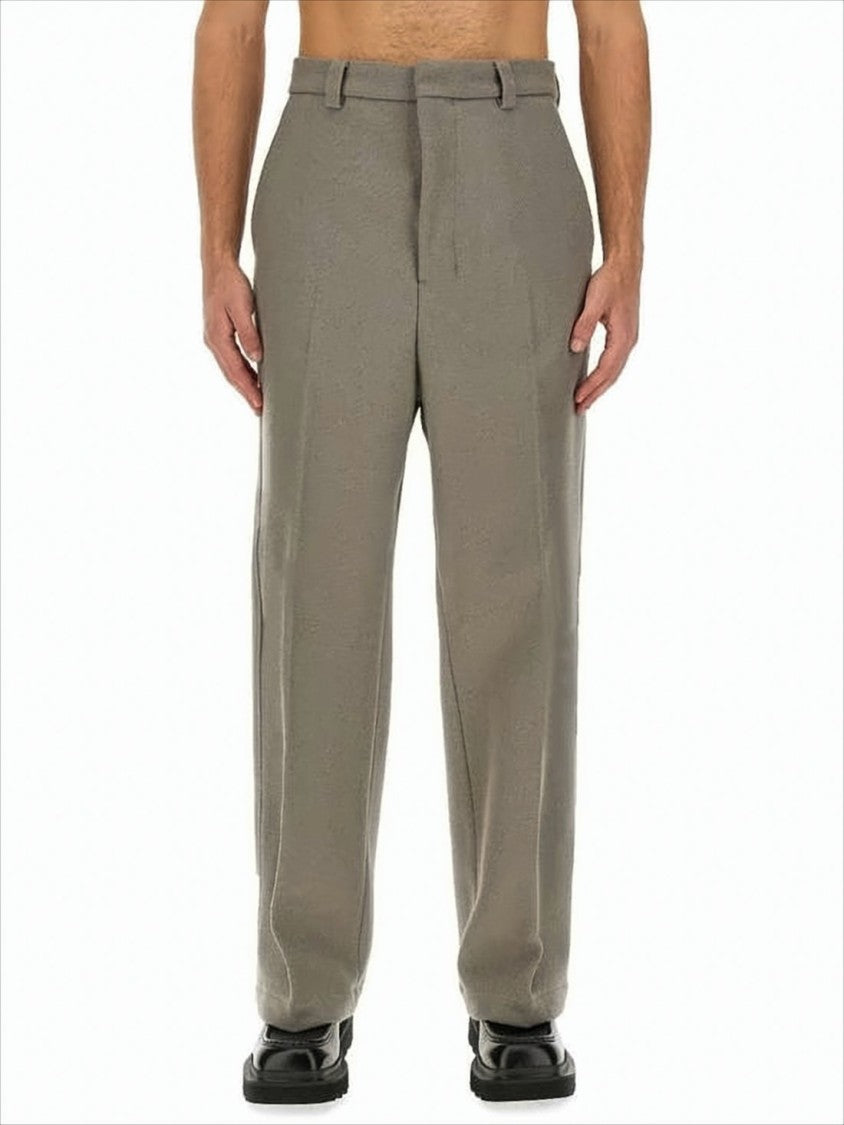 Ami Relaxed Straight-Leg Suit Pants With Mid-Rise Waist