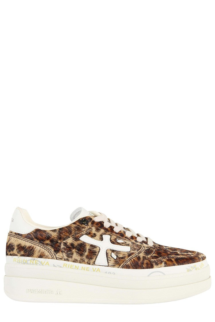 Premiata Low-Top Pony Skin Sneakers With Spotted Pattern