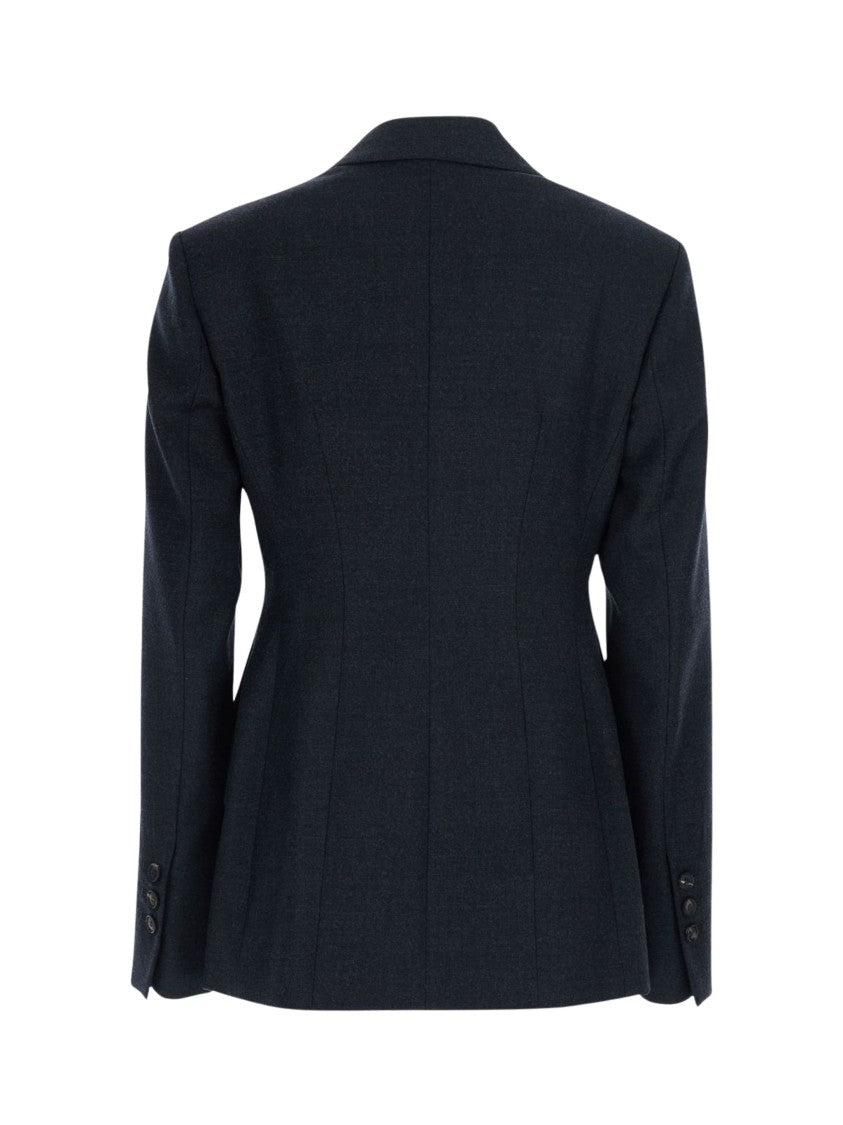 Tela Florence Double-Breasted Wool Blazer