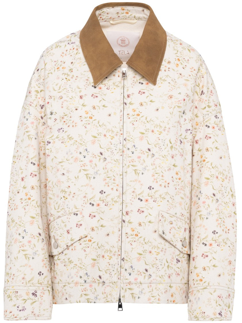 Tela Neutral Giubbino Bubble Boxy Floral Jacket