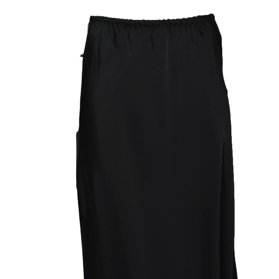 Jil Sander Black Viscose Satin Midi Skirt
