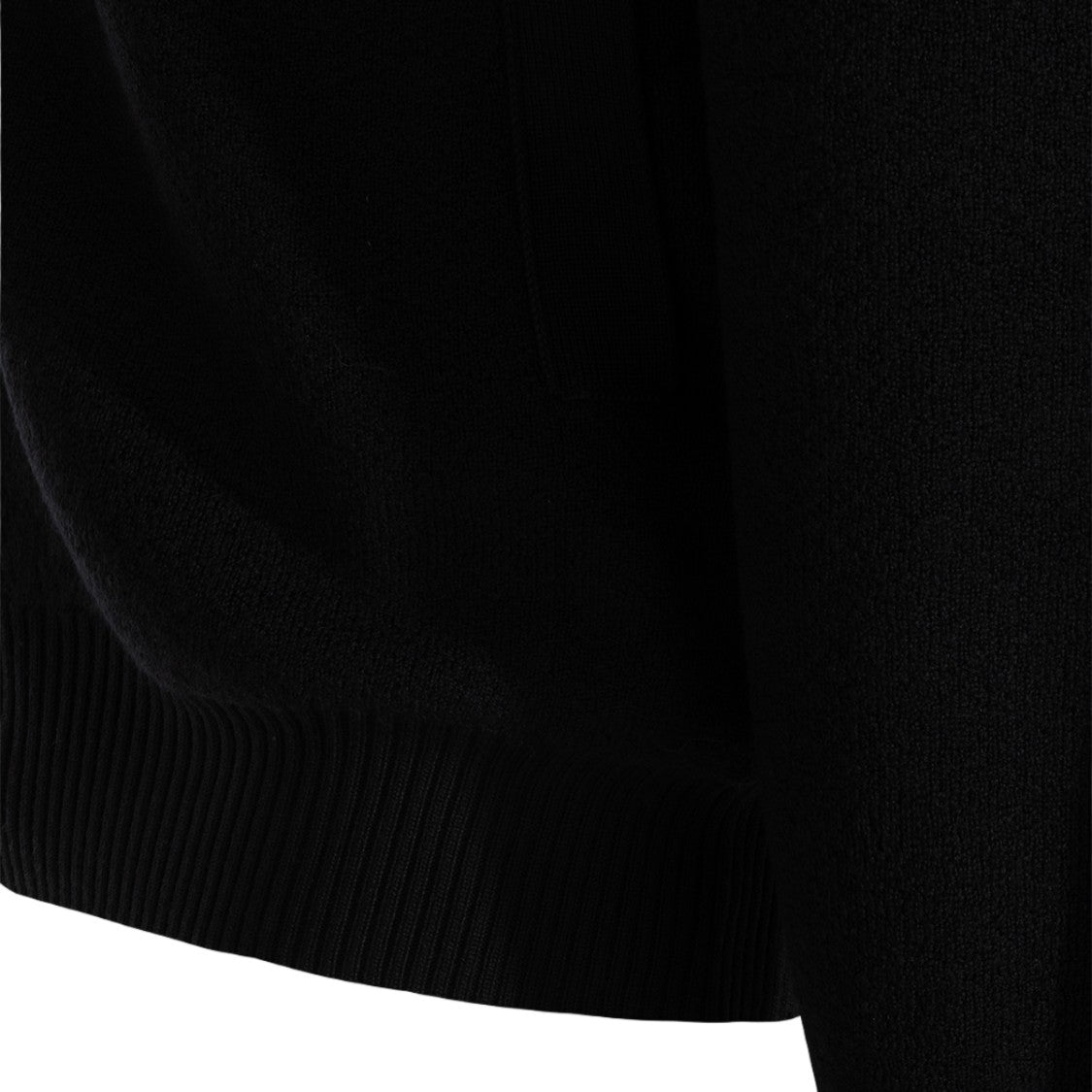 Stone Island Black Zip-Up Sweater With High Collar