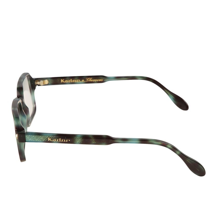Kador Kolette/N Rectangular Oversized Tortoiseshell Frame Eyeglasses With Gold Accents