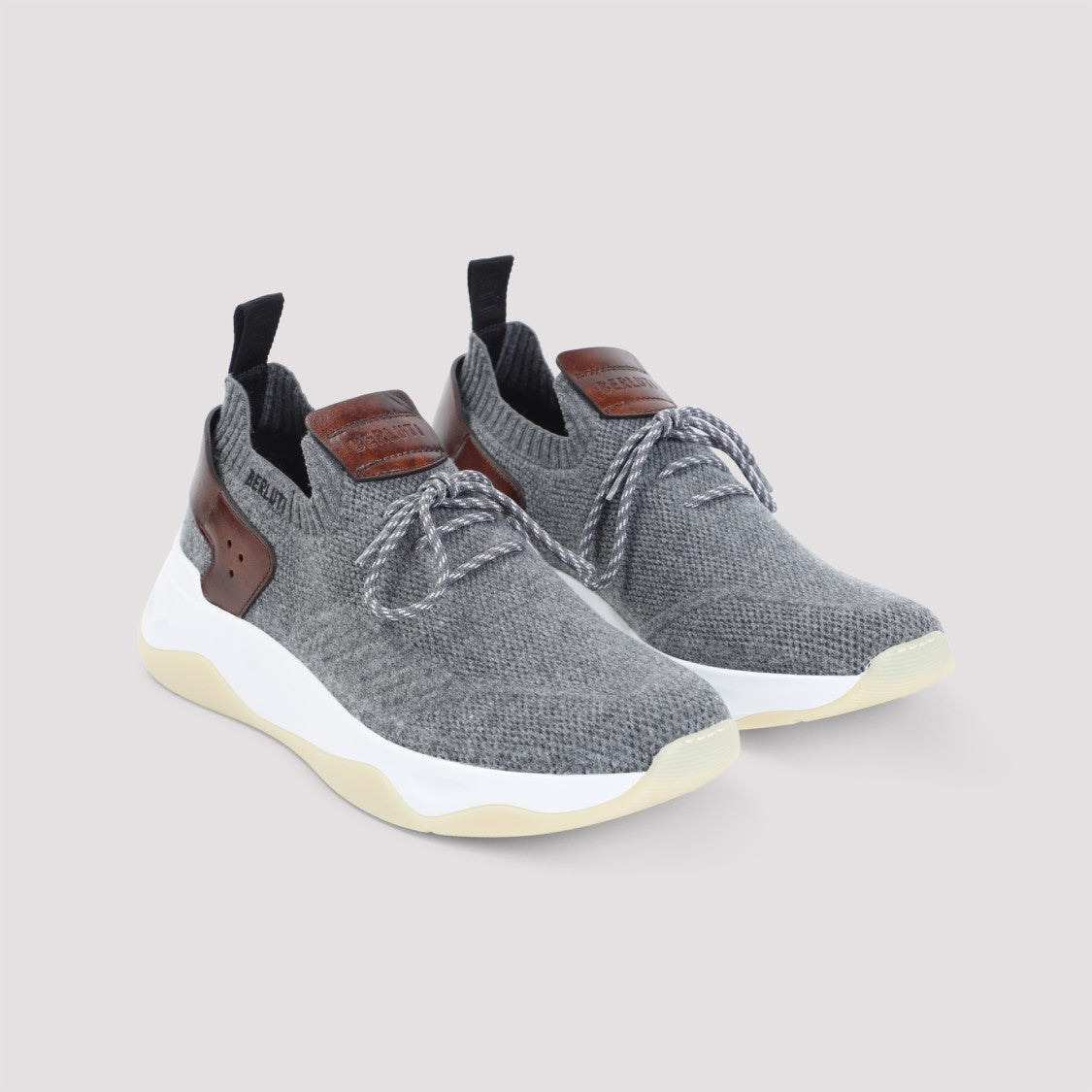 Berluti Grey Textile Sneakers