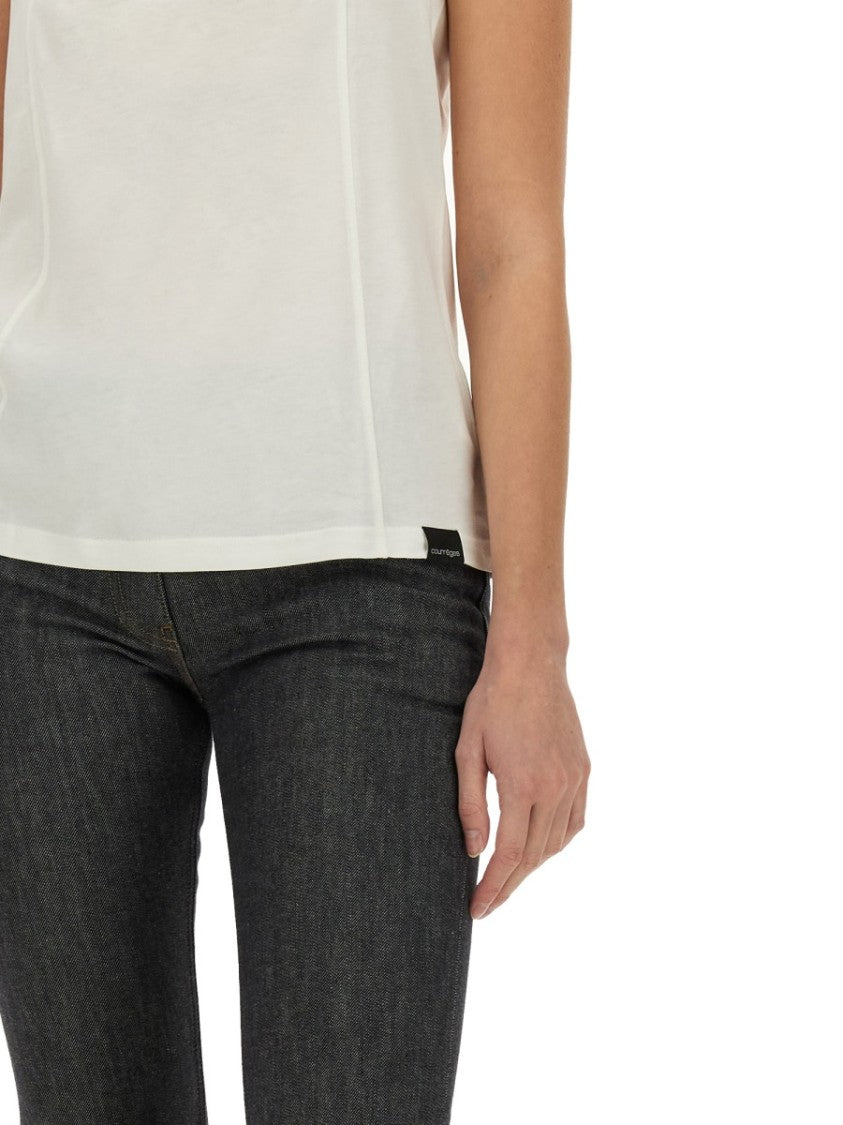 Courrèges Relaxed Fit White Top