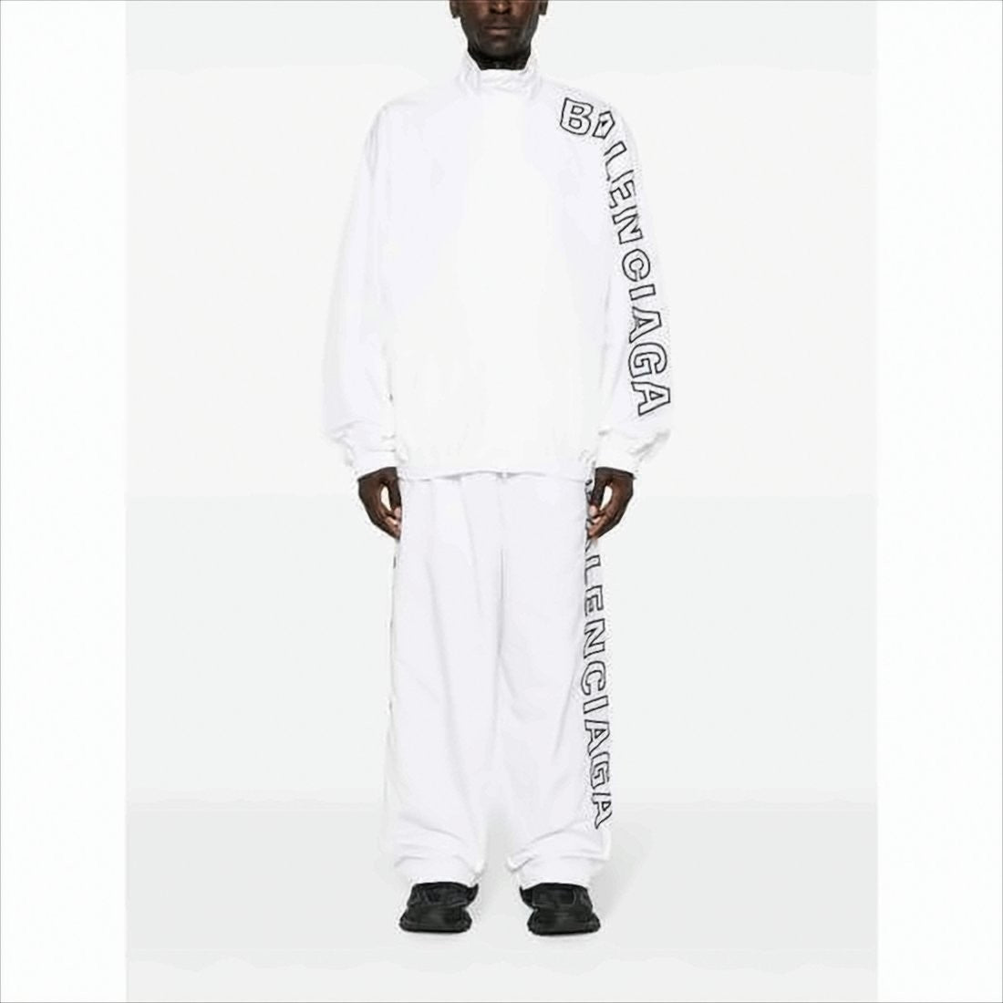 Balenciaga Lightweight White Jacket With High Collar