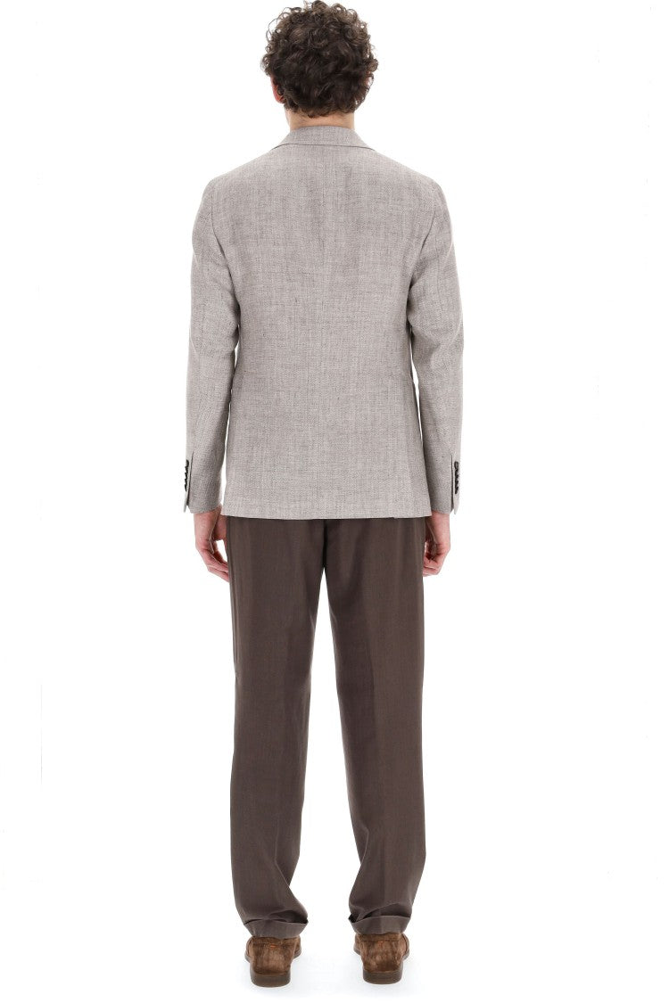 Tagliatore Pino Lerario Line Linen-Wool Knitted Jacket